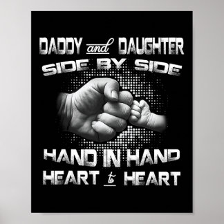 Affiche Papa Fille Fist Bump Correspondance père &# ; s Jo