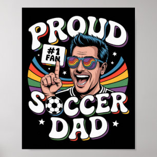 Affiche Papa footballeur fier fan joyeux pour les pères _3