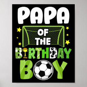 Affiche Papa footballeur garçon d'anniversaire fête famill