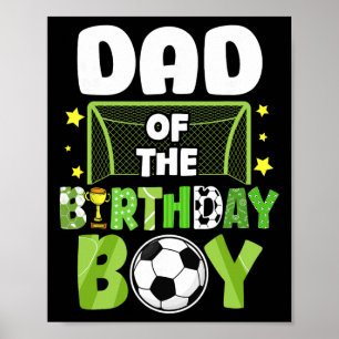 Affiche Papa footballeur garçon d'anniversaire fête papa f