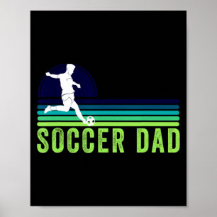 Affiche Papa Footballeur Vintage Foot 4 T Shirt