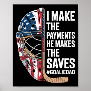 Affiche Papa gardien de but de hockey sur glace