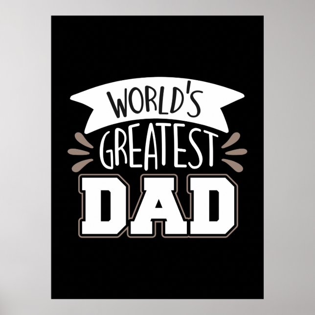 Affiche Papa Gift le plus grand papa du monde (Devant)