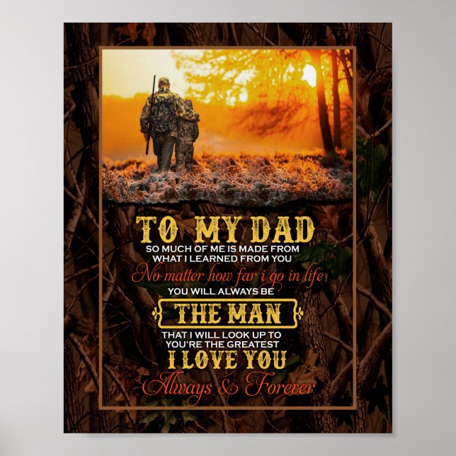 Affiche Papa Gifts | Lettre À Mon Père L'Homme Que Je T'Ai (Devant)