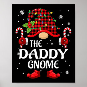 Affiche Papa Gnome Noël Pjs assortis pour famille