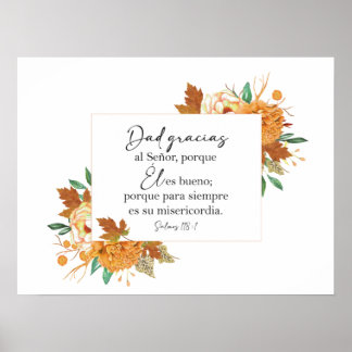 Affiche Papa gracias, Salmos 118 Póster