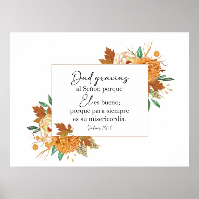 Affiche Papa gracias, Salmos 118 Póster (Devant)
