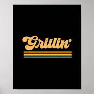 Affiche Papa Grilling Barbecue Chef Cuisine