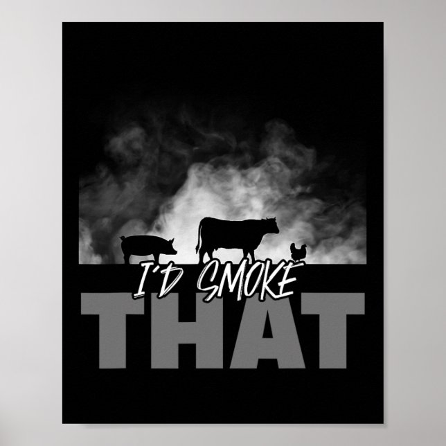 Affiche Papa Grilling Barbecue - Je fumerais ce cochon de  (Devant)