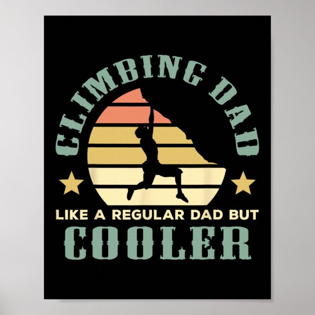 Affiche Papa grimpeur comme un papa normal mais plus cool (Devant)
