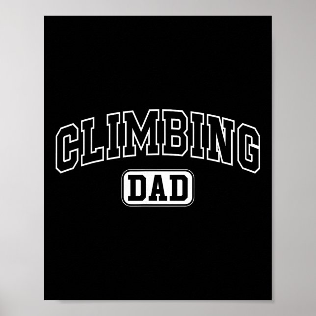 Affiche Papa grimpeur drôle lettrage athlétique Fête des p (Devant)