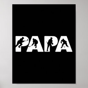 Affiche Papa hockey sur glace Drôle de papa Hockey sur gla