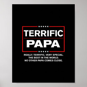 Affiche Papa Incroyable - Drôle de Donald Trump Meilleur P