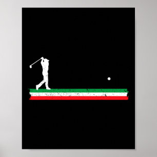 Affiche Papa italien de golf Père Drapeau de l'Italie Fan 