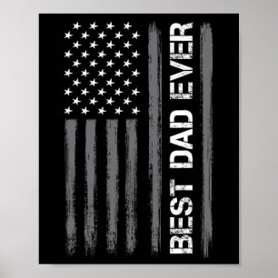 Affiche Papa Jamais Drapeau Américain Drôle Drôle Fête des