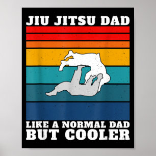 Affiche Papa Jiu Jitsu Brésilien Arts Martiaux BJJ Père