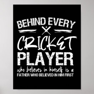 Affiche Papa joueur de cricket