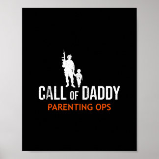 Affiche Papa joueur homme appel de papa Opérations de pare