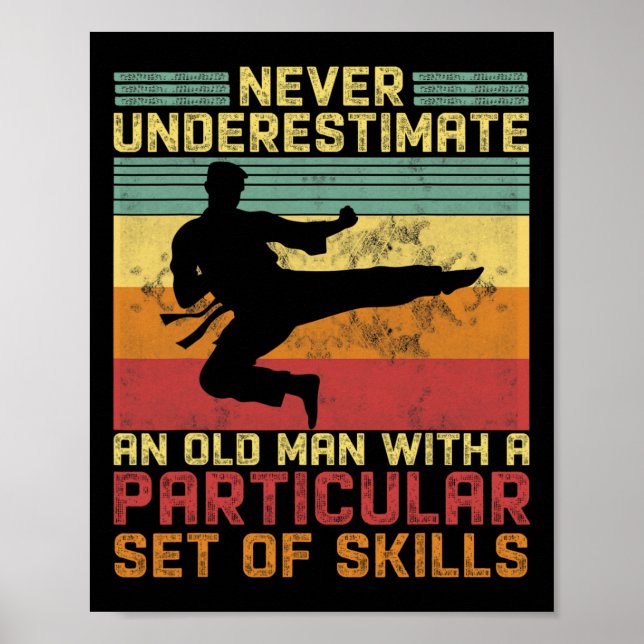 Affiche Papa Karaté Arts Martiaux Retraite Karaté  (Devant)