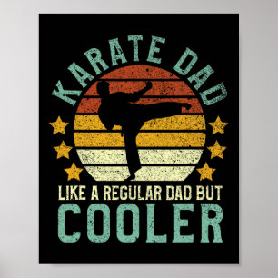 Affiche Papa Karaté Cadeau Drôle d'arts martiaux pour père
