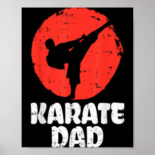 Affiche Papa Karaté Fighter Art Martial Japonais Pères