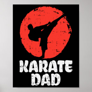 Affiche Papa Karatéka Combattant Art Martial Japonais Fête