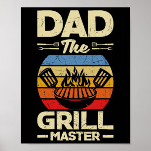 Affiche Papa La Fête des pères Grill Bbq