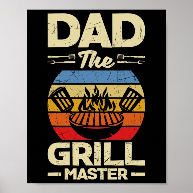 Affiche Papa La Fête des pères Grill Bbq (Devant)