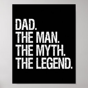 Affiche Papa L'Homme Le Mythe La Légende Drôle Pères Cadea