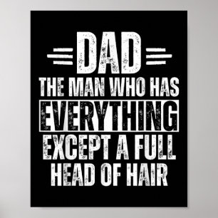 Affiche Papa l'homme qui a tout sauf des cheveux