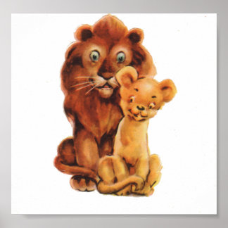Affiche Papa Lion et son fils