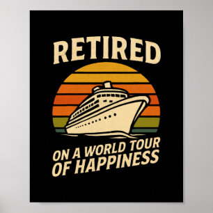 Affiche Papa Maman à la retraite en croisière de bonheur a