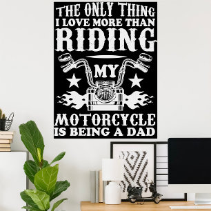 Affiche Papa motocycliste