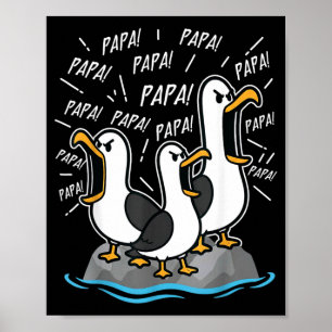 Affiche Papa Mouette Drôle Papa Mouettes Fête des Pères Hu