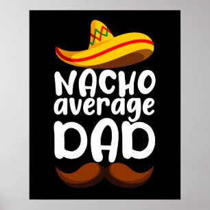 Affiche Papa Moyen Nacho Cinco de Mayo Papa Mexicain