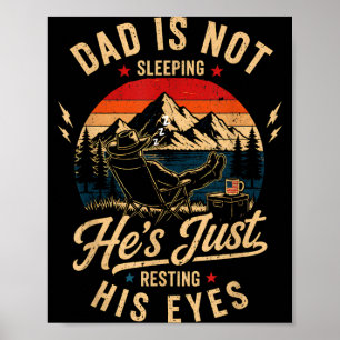 Affiche Papa ne dort pas, il repose simplement ses yeux, p