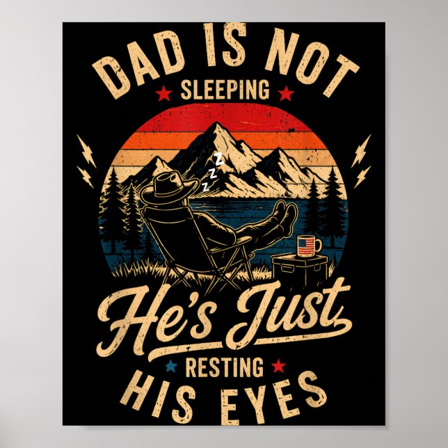 Affiche Papa ne dort pas, il repose simplement ses yeux, p (Devant)