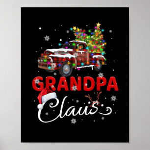 Affiche Papa Noël Camion Père Noël Noël Famille Père Noël