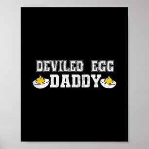 Affiche Papa Œuf Démoniaque Rétro Drôle Thanksgiving Fathe