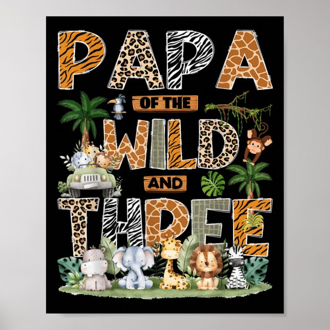 Affiche Papa Of The Wild &amp ; Trois Zoo 3ème Anniversair (Devant)