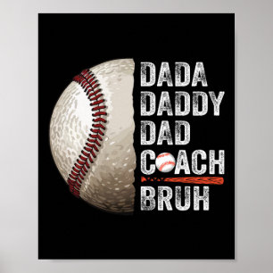 Affiche Papa Papa Papa Frère Vintage Bysebyll Coach Drôle