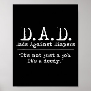 Affiche Papa. Papas contre les couches Humour masculin Cit