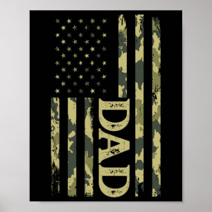 Affiche Papa patriotique Usa Fête des pères Drapeau améric