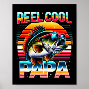 Affiche Papa Pêcheur Papa Super Papa Pêcheur Cadeau de Fêt
