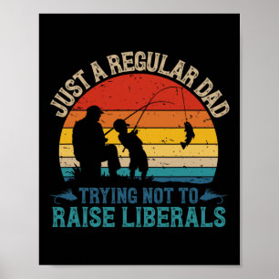 Affiche Papa Pêcheur Régulier Vintage Essayant De Ne Pas É