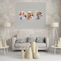Papa photo typographie moderne enfant cadeau gris
