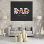 Affiche Papa photo typographie moderne enfant cadeau noir<br><div class="desc">Papa multi photo moderne typographie cadeau enfant. Fête des pères,  anniversaire ou cadeau de noël idéal. L'arrière - plan noir peut être changé en fonction de votre décoration.</div>