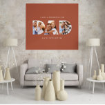 Affiche Papa photo typographie moderne enfant cadeau terre<br><div class="desc">Papa multi photo moderne typographie cadeau enfant. Fête des pères,  anniversaire ou cadeau de noël idéal. L'arrière - plan en terre cuite peut être changée en fonction de votre décor.</div>