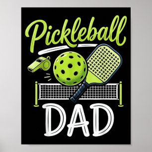 Affiche Papa Pickleball Ensemble de famille sport journée 