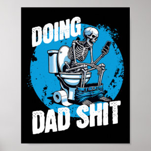 Affiche Papa qui fait le père drôle Fête des Pères Adulte